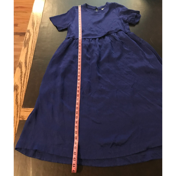 Anthropologie Maeve Jimena Short-Sleeve Sapphire Blue Midi Dress - Extra Small - Picture 6 of 11
